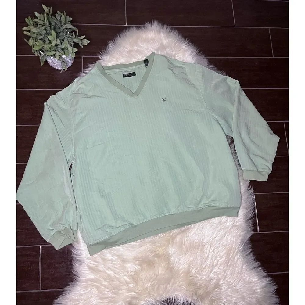 Lyle & Scott Golf vintage sea green pullover sz  XL
